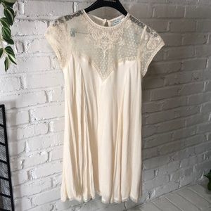 Gently worn white dress lace detail, S